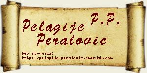 Pelagije Peralović vizit kartica